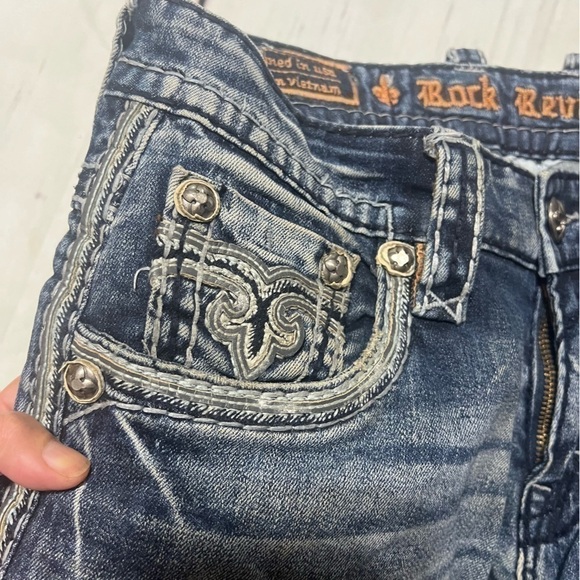 ROCK REVIVAL “Kevin” premium denim jeans boho western size 31 EUC - Picture 8 of 16